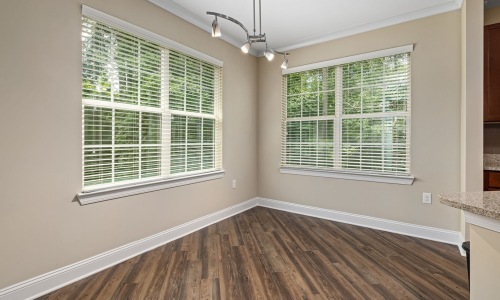 spacious room with natural lighting