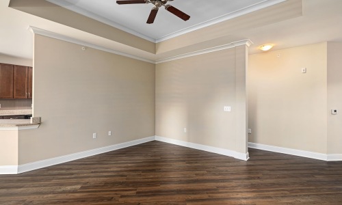 spacious room with natural lighting