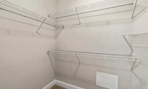 shelves in a bright closet